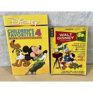 Disney Children’s Favorites 4 Sing-Along Book & 1973 Walt Disney Comics Digest